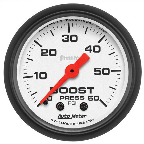 Autometer 52mm 0-60PSI Mechanical Boost Gauge Phantom