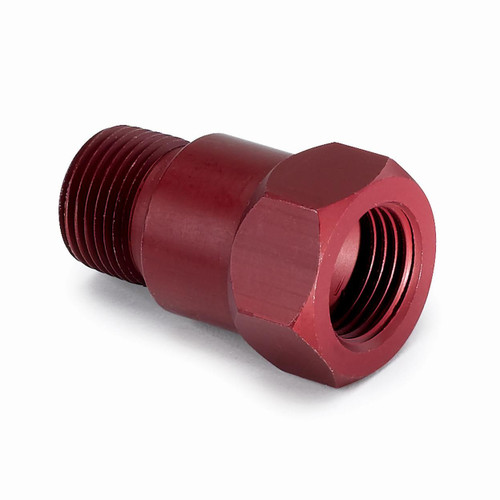 Autometer 3/8in NPT Male Aluminum Red Adapter