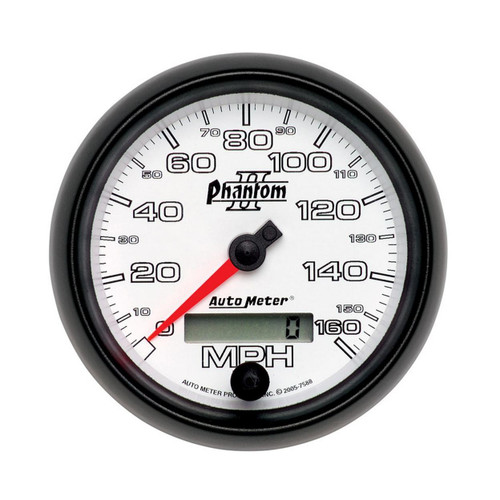 Autometer 3-3/8in 160MPH Programmable Speedometer Phantom II