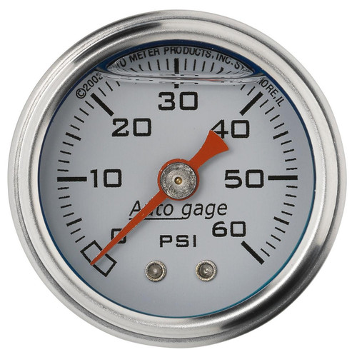 Autometer 1-1/2in 0-60PSI Mechanical Fuel Pressure Gauge AutoGage