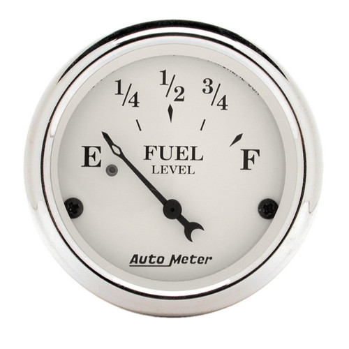 Autometer 2-1/16in 240-33Ohm Fuel Level Gauge Old Tyme White
