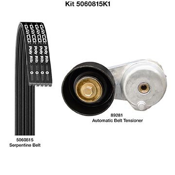 Dayco Serpentine Belt Kit 5060815K1 - kit contents