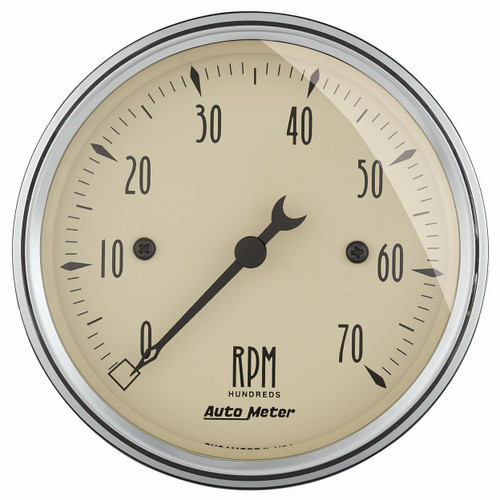 Autometer 3-1/8in 7K RPM In-Dash Tachometer Antique Beige