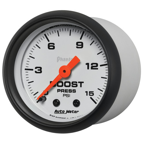 Autometer 52mm 0-15PSI Mechanical Boost Gauge Phantom