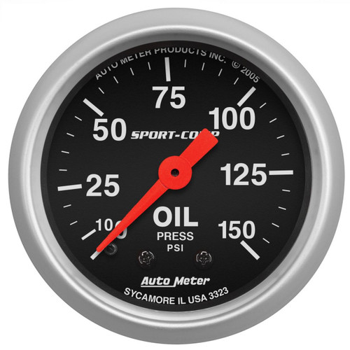 Autometer 52mm 0-150PSI Mechanical Oil Pressure Gauge Sport-Comp