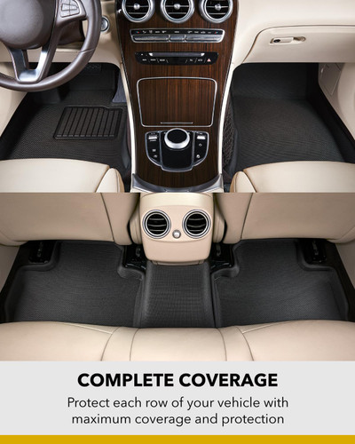 3D MAXpider Kagu Black Floormats for Kia EV6 - 1st & 2nd Row