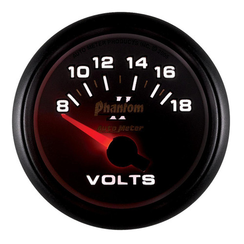 Autometer 52mm 8-18V Voltmeter Gauge Phantom II