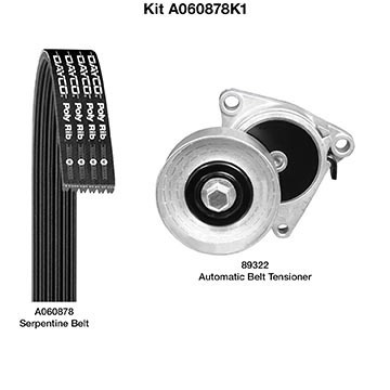Dayco Serpentine Belt Kit A060878K1 - kit contents