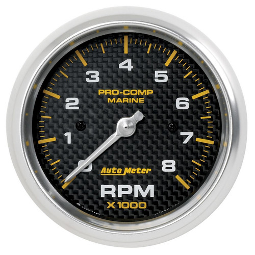 Autometer 3-3/8in 8K RPM Tachometer Marine Carbon Fiber