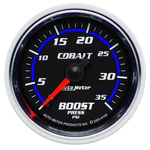 Autometer 52mm 0-35PSI Mechanical Boost Gauge Cobalt