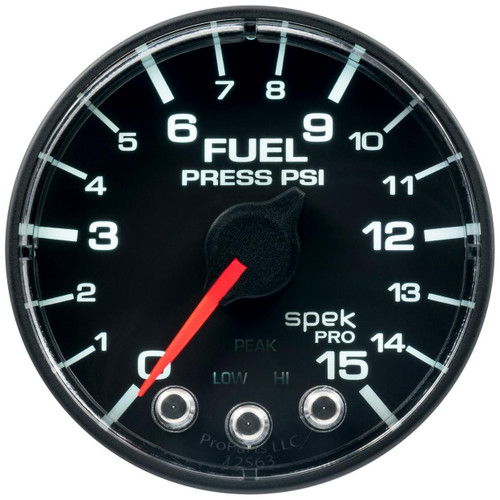 Autometer 2-1/16in 15PSI Fuel Pressure Gauge Spek-Pro