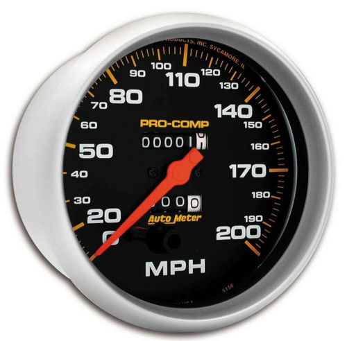 Autometer 5in 200MPH Mechanical Speedometer Pro-Comp