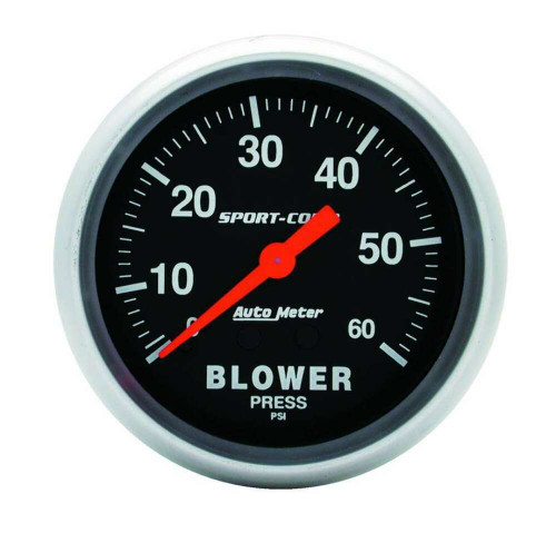Autometer 2-5/8in 60PSI Mechanical Blower Pressure Gauge Sport-Comp