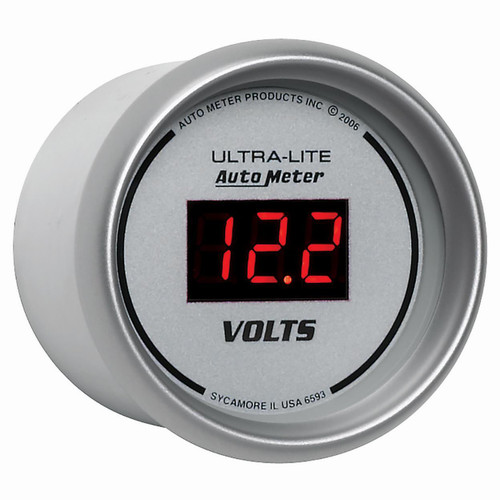 Autometer 2-1/16in 8-18V Digital Voltmeter Ultra-Lite