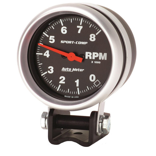 Autometer 2-5/8in 8000RPM Pedestal Tachometer Sport-Comp