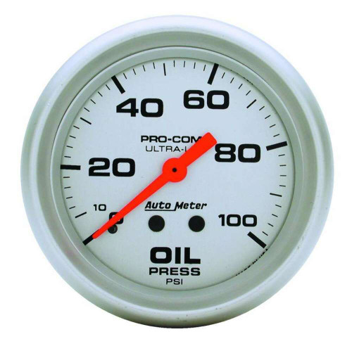 Autometer 66.7mm 0-100PSI Mechanical Oil Pressure Gauge Ultra-Lite