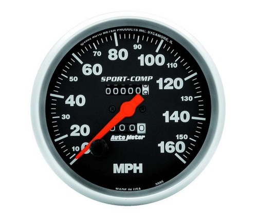 Autometer 5in 160MPH Mechanical Speedometer Sport-Comp