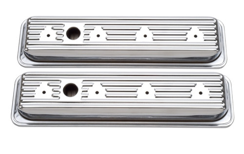 Edelbrock Signature Valve Cover for Chevy 1987-1995 262-400 V8 Low Chrome