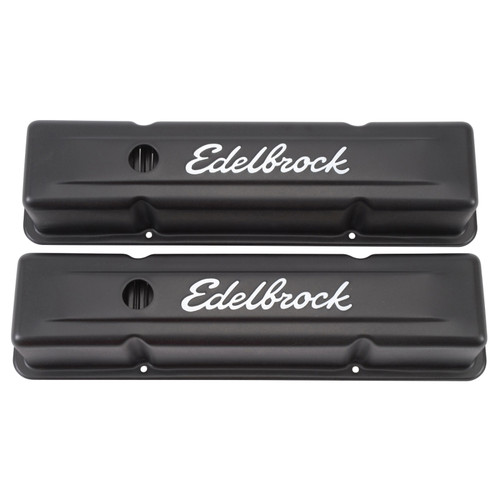 Edelbrock Signature Valve Cover for Chevy 1959-1986 262-400 V8 Tall Black