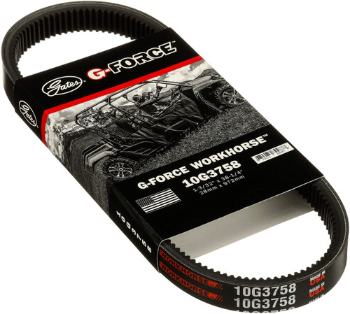 Gates G-Force Workhorse Continuously Variable Transmission (CVT) Belt 10G3758 - angled view