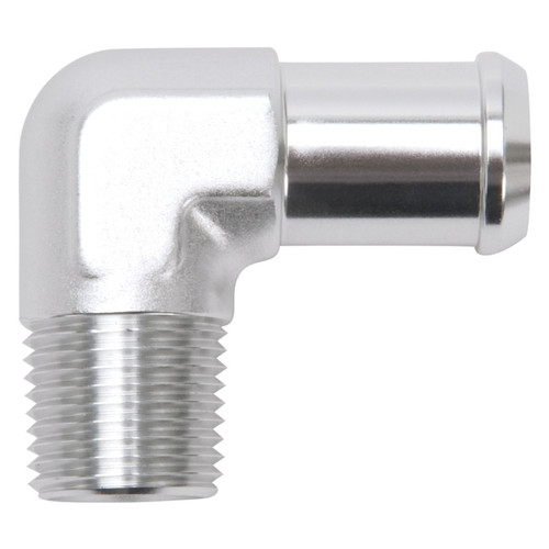 Edelbrock 90-Deg Hose End 1/2in NPT to 3/4in Clear