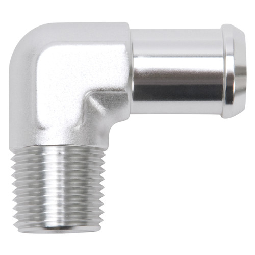 Edelbrock 90-Deg Hose End 1/2in NPT to 3/4in Clear