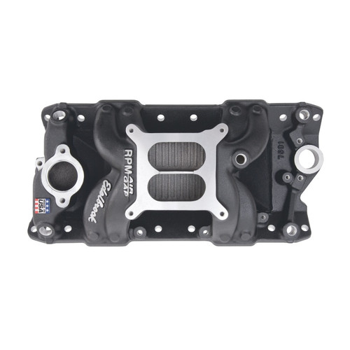 Edelbrock RPM Air-Gap Manifold for Chevy SBC 262-400 Black