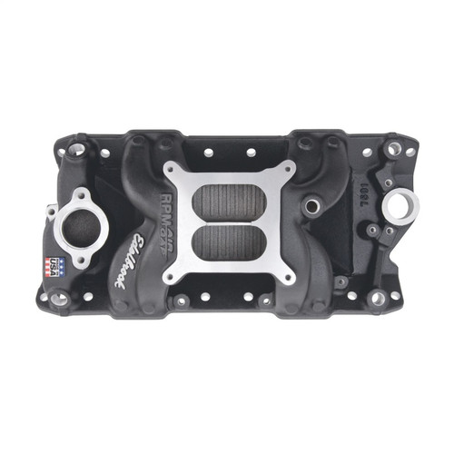Edelbrock RPM Air-Gap Manifold for Chevy SBC 262-400 Black