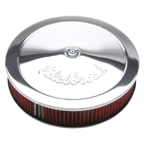 Edelbrock Pro-Flo Air Cleaner 14in Cloth 0.375in Drop Chrome