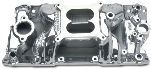 Edelbrock Polished RPM Air-Gap Manifold for Chevy SBC
