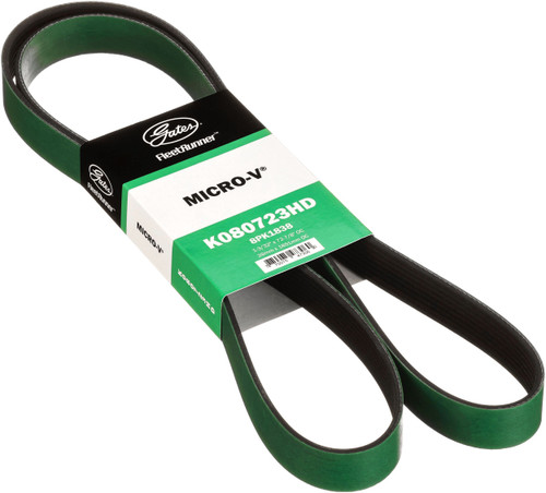 Gates FleetRunner Heavy-Duty Micro-V Serpentine Drive Belt K080723HD - angled view