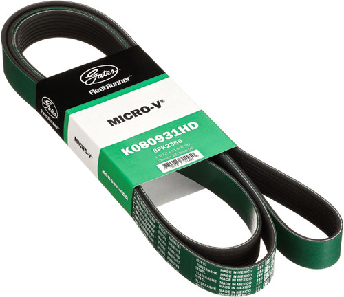 Gates FleetRunner Heavy-Duty Micro-V Serpentine Drive Belt K080931HD - angled view
