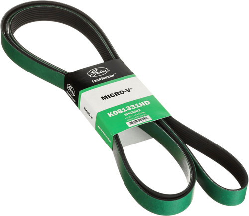 Gates FleetRunner Heavy-Duty Micro-V Serpentine Drive Belt K081331HD - angled view