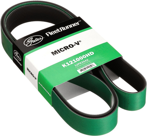 Gates FleetRunner Heavy-Duty Micro-V Serpentine Drive Belt K121000HD - angled view