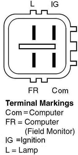Vision OE Reman Alternator 11353 - connector view