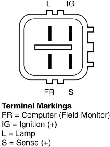 Vision OE Reman Alternator 13675 - connector view