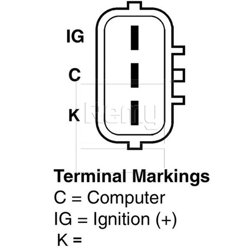 Remy Reman Alternator 11182 - connector view