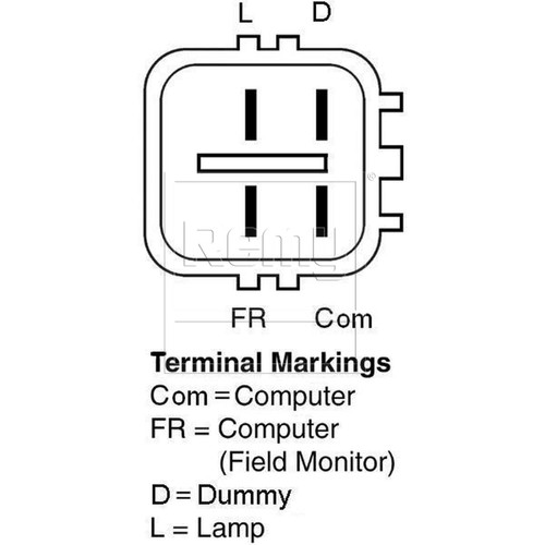 Remy Reman Alternator 11087 - connector view