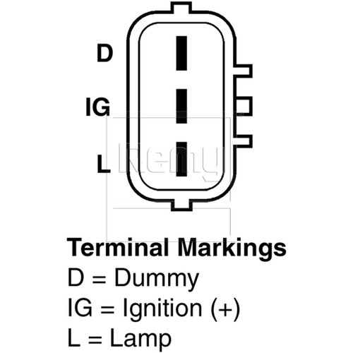 Remy Reman Alternator 12465 - connector view