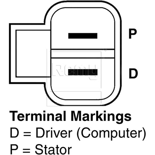 Remy Reman Alternator 12582 - connector view