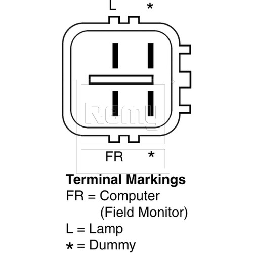 Remy Reman Alternator 12904 - connector view