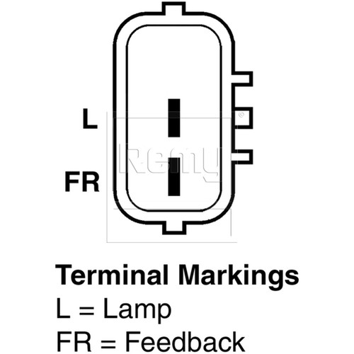 Remy Reman Alternator 12727 - connector view