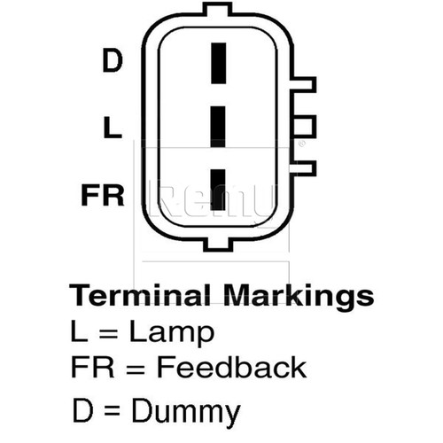 Remy Reman Alternator 12748 - connector view