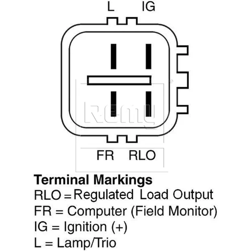 Remy Reman Alternator 12815 - connector view