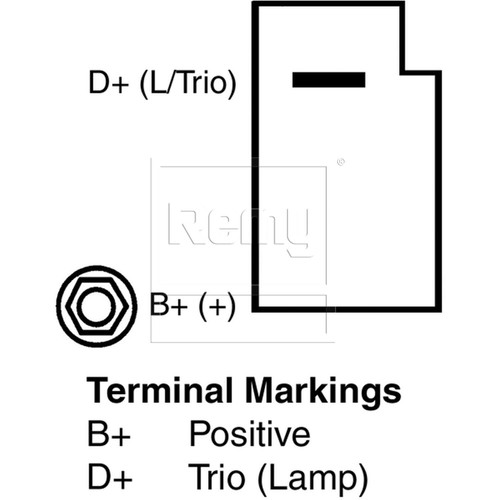 Remy Reman Alternator 13129 - connector view