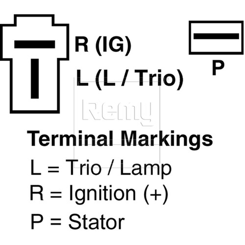 Remy Reman Alternator 14702 - connector view