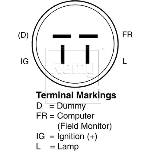 Remy Reman Alternator 14767 - connector view