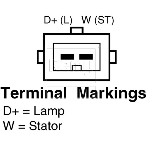 Remy Reman Alternator 146242 - connector view