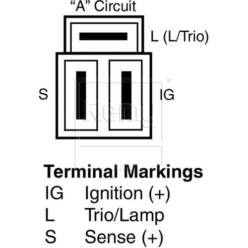 Remy Reman Alternator 14630 - connector view