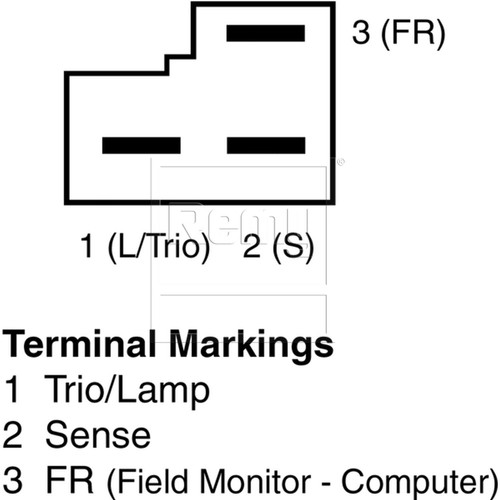 Remy Reman Alternator 20218 - connector view